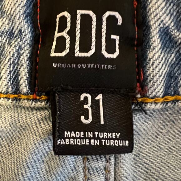 Urban Outfitters Jeans Womens Size 31" Blue Distressed High Rise Boho Light Wash - Picture 2 of 8